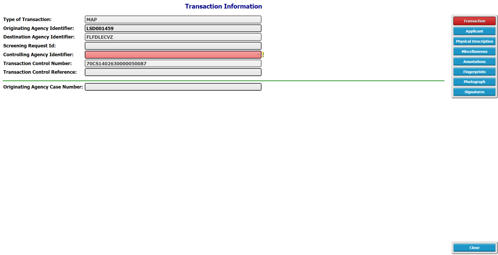 ServiceConnect - PrintScan - FDLE Law Enforcement