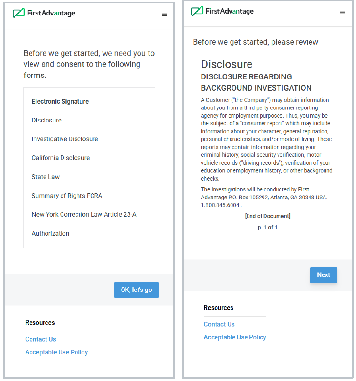 ServiceConnect - Completing Required Forms in Candidate Hub