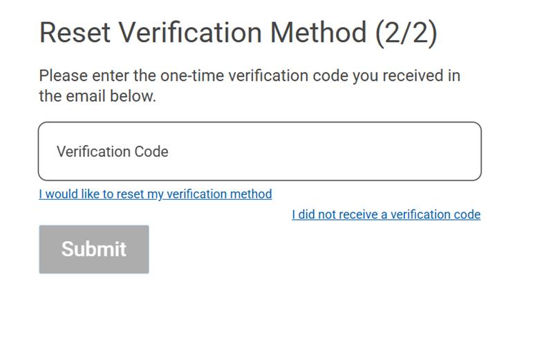 ServiceConnect - Candidate Hub - Resetting your Verification Method